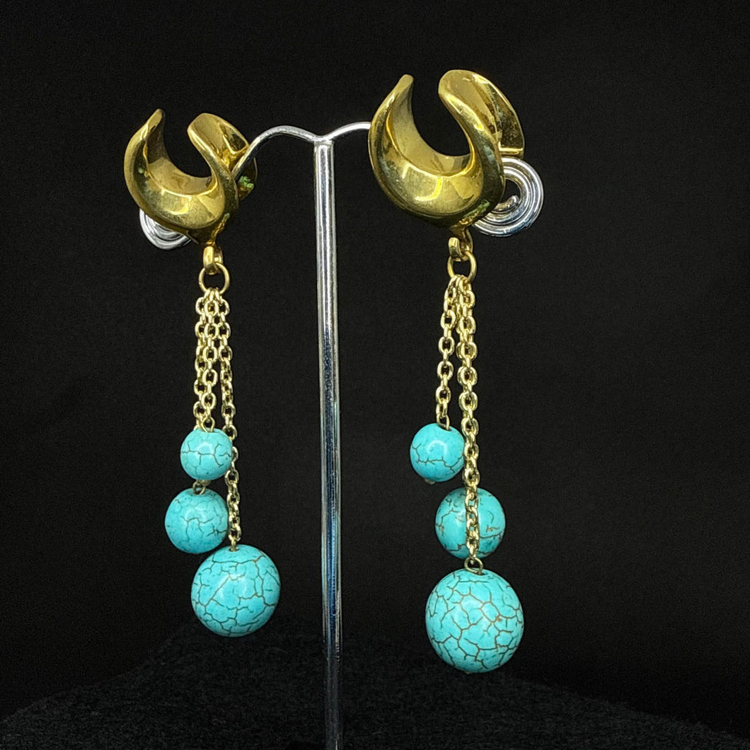 Brass x Turquoise Saddle Hangers