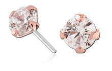 Load image into Gallery viewer, GoldyLuxe · Prong Set CZ
