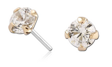 Load image into Gallery viewer, GoldyLuxe · Prong Set CZ
