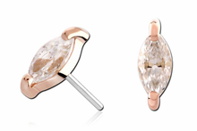 Load image into Gallery viewer, GoldyLuxe · Faceted Single Marquise
