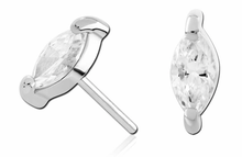 Load image into Gallery viewer, GoldyLuxe · Faceted Single Marquise
