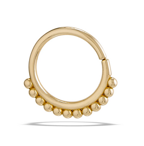 BODY GEMS 'Baller Ring' in 14kT yellow gold