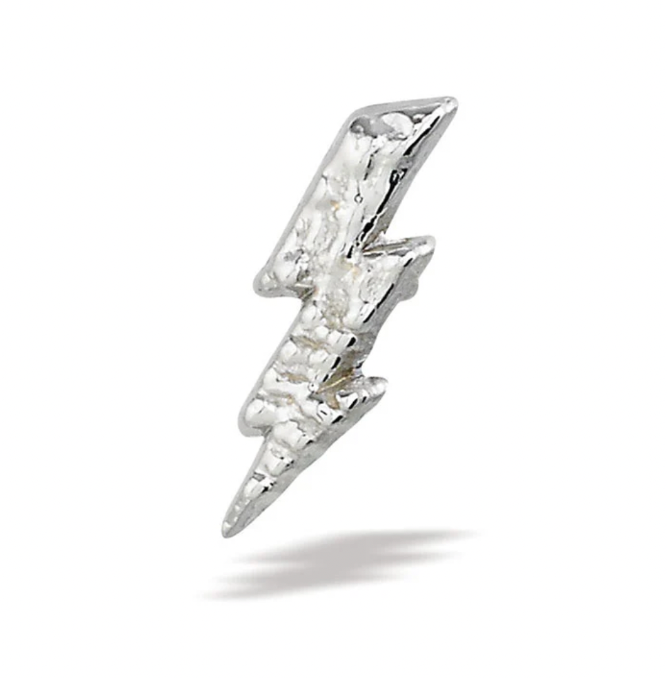 BODY GEMS 'Lightning Bolt' 14kT White Gold