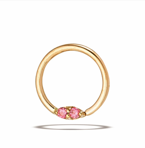 BODY GEMS 'Marquise Ring' in White CZ, set in 14kT yellow gold